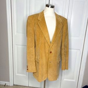 VINTAGE Corduroy Blazer - Suede Elbow Patches - 40